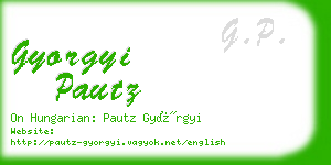 gyorgyi pautz business card